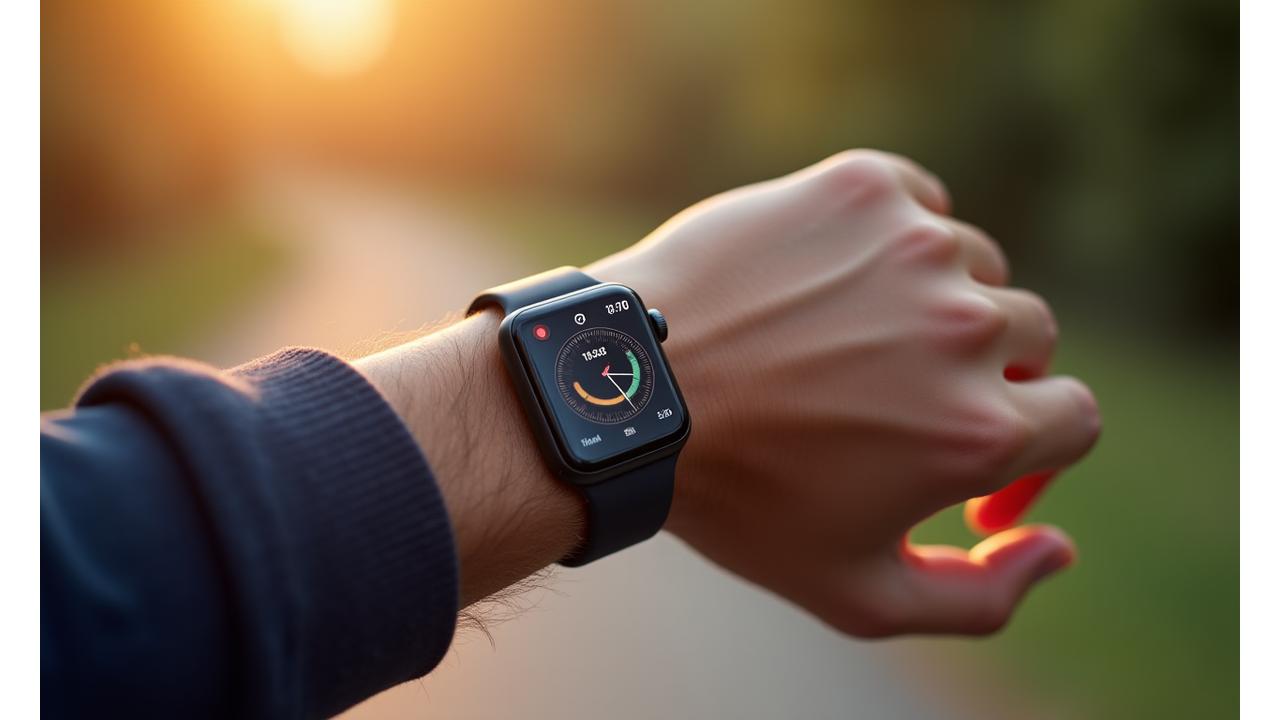 Apple Watch Series 9 en una muñeca, monitorizando la salud.